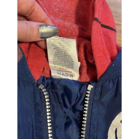 Boy's‎ Marvel Spiderman Jacket Red and Blue Hooded Coat Size 3T Character Hood - Picture 8 of 12